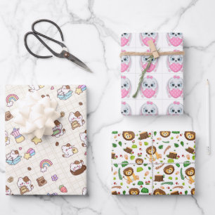 Süße Kaffeekatzen-Geschenkpapierbögen Geschenkpapier Set