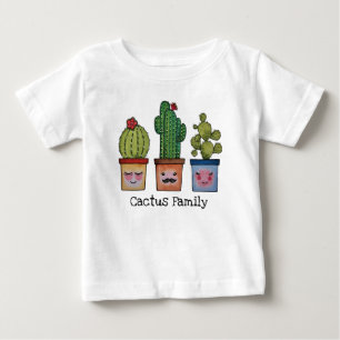 Süße Kaktusfamilie in Aquarell Baby T-shirt