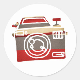 Süße Kamera Liebe Herz Fotografie Grafik Party Runder Aufkleber