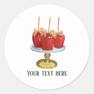 Süße kandierte Apfelverkäufer anpassbar  Runder Aufkleber