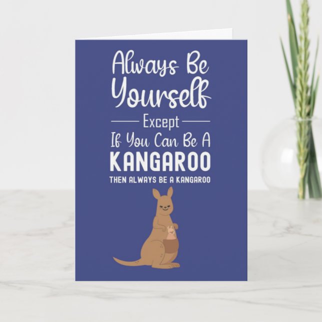 Süße Känguru-Karten Lustiger Tierhumor Wildtierwel Karte (Vorderseite)