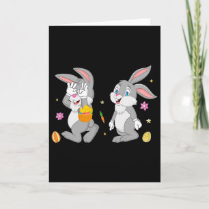 Süße Kaninchen Hasen Griddy Tanz Ostertag Jungen G Karte