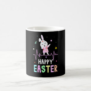 Süße Kaninchen-Krankenschwester Dabbing Herzschlag Kaffeetasse