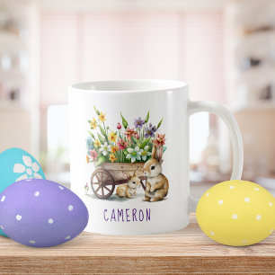Süße Kaninchen Personalisierte Ostern Kaffeetasse