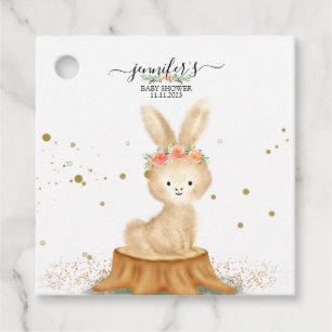 Süße Kaninchen-Wildtier-Baby-Hallo-Party Geschenkanhänger
