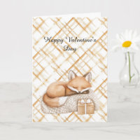 Süße Karamell-Pfirsich-Creme-Fuchs-Herzen-Liebe