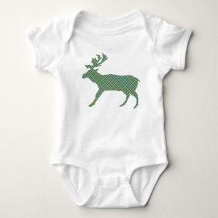 Süße karierte Rotwild Baby Strampler