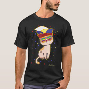 Süße Karnevalskatze, um einen Karneval und Karneva T-Shirt