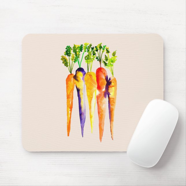 Süße Karotten Wasserfarben Kunst Mousepad (Mit Mouse)
