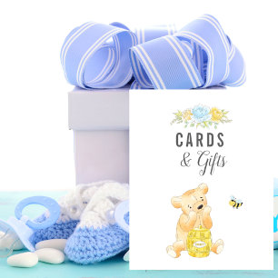 Süße Karten & Geschenke Junge Teddybär Baby-Party Poster
