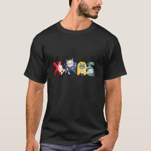 Süße Kätzchen Frohe Weihnachten Lustiger Katzenlie T-Shirt