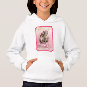 Süße Kätzchen in den Tiaras und im rosa funkeln Hoodie