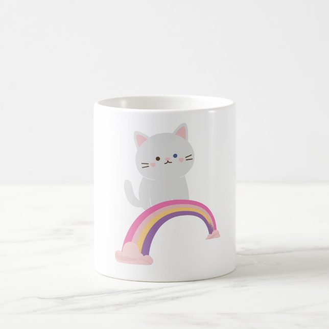 Süße Kätzchen Katze Kaffeetasse (Mittel)