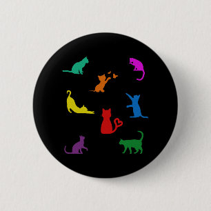 Süße Kätzchen - Katzen - Geschenk für Katzenliebha Button