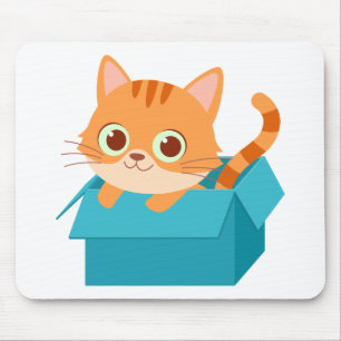 Süße Kätzchen Kitty Cartoon Orange Tabby Katze Mousepad