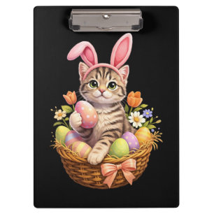 Süße Kätzchen Liebhaber Frohe Ostern Katze Klemmbrett