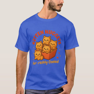 Süße Kätzchen-Nuggets Lustige Katzen-Nahrung Retro T-Shirt