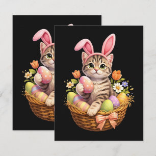 Süße Kätzchenliebhaber Frohe Ostern Katze Karte