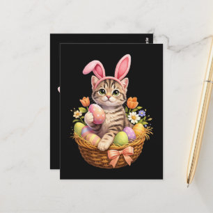 Süße Kätzchenliebhaber Frohe Ostern Katze Postkarte