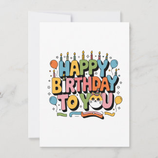 Süße Katze Alles Gute zum Geburtstag Einladung