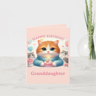 Süße Katze Alles Gute zum Geburtstag Enkelin Karte
