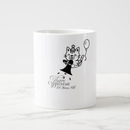 Süße Katze Alles Gute zum Geburtstag Kaffeetasse Jumbo-Tasse