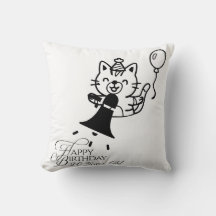 Süße Katze Alles Gute zum Geburtstag Kissen