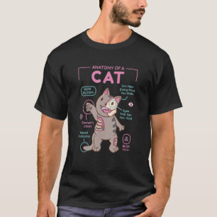 Süße Katze Anatomie einer Katze T-Shirt