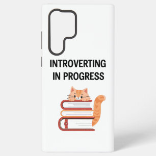 Süße Katze auf Büchern "Introvertierter in Ausbild Samsung Galaxy Hülle