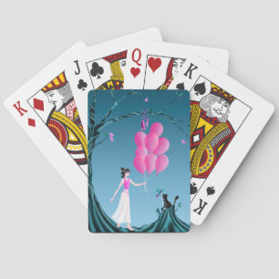 Süße Katze & Ballerina unter dem Mitternachtsbaum Spielkarten