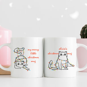 Süße Katze Benutzerdefinierter Name Mein kleines W Tasse