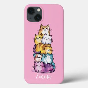 Süße Katze Buntes Aquarell Lustiges Tier Benutzerd Case-Mate iPhone Hülle