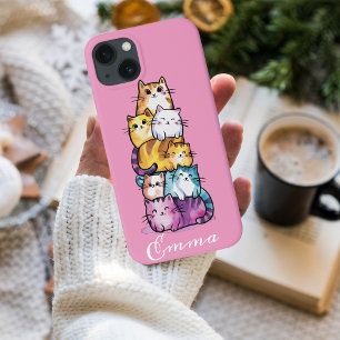 Süße Katze Buntes Aquarell Lustiges Tier Benutzerd Case-Mate iPhone Hülle