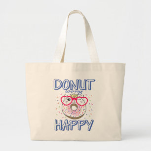 Süße Katze Donut Liebhaber Kitty Kätzchen Doughnut Jumbo Stoffbeutel