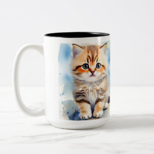 Süße Katze Foto Zweifarbige Tasse