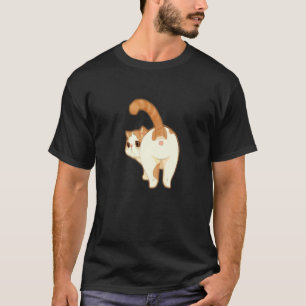 Süße Katze Freche Hinteransicht Haustier T-Shirt
