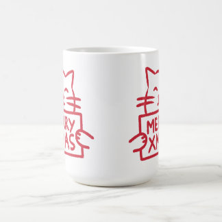 Süße Katze Frohe Weihnachten Kaffeetasse