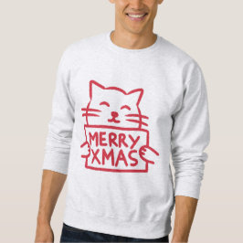 Süße Katze Frohe Weihnachten Sweatshirt