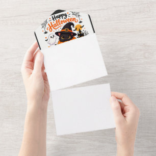 Süße Katze Frohes Halloween Reisebecher - Kawaii H All In One Einladung