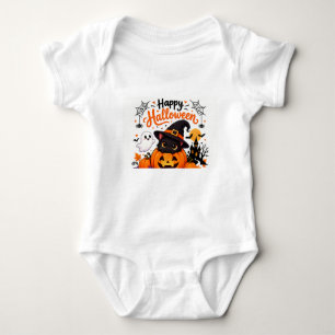 Süße Katze Frohes Halloween Reisebecher - Kawaii H Baby Strampler