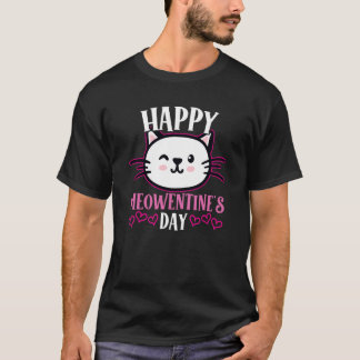 Süße Katze Glückliches Meowentines Valentinstag Ki T-Shirt