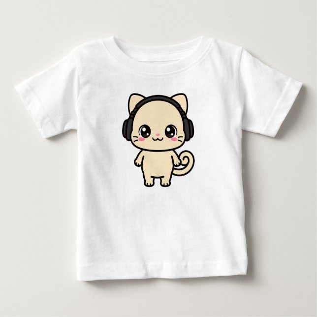 Süße Katze Grafik Individuelles T-Shirt | Personal (Vorderseite)