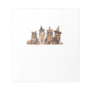 Süße Katze Halloween Kitty Halloween Tier Haustier Notizblock