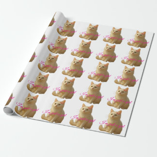 Süße Katze "Ich bin nur ein Mädchen" anpassbarer S Geschenkpapier