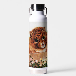 Süße Katze im Rosengarten, Louis Wain Trinkflasche