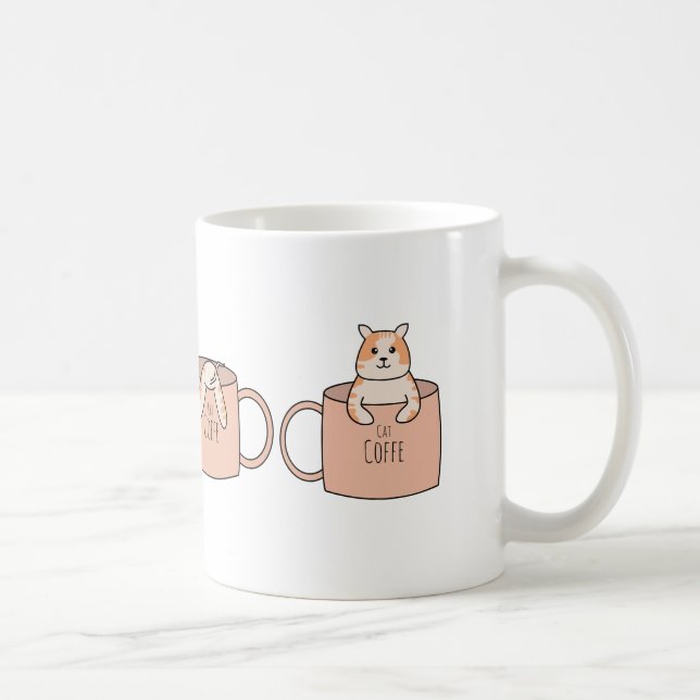 Süße Katze in einer Kaffeetasse | Geschenk für Kat (Rechts)