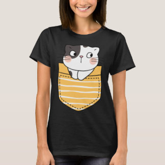 Süße Katze in einer Tasche  Katze  Geschenk Kinder T-Shirt