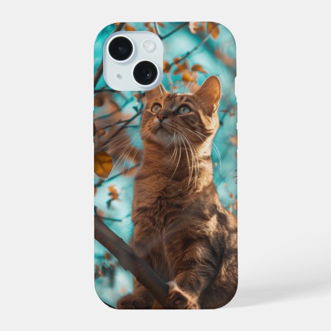 Süße Katze iPhone 15 Hülle (Rückseite)
