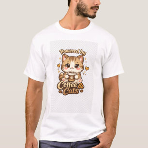 Süße Katze Kaffee Liebhaber Kawaii Design - Angetr T-Shirt
