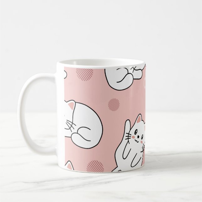 Süße Katze Kaffeetasse (Links)